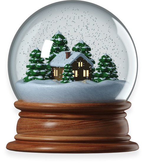 globo de neve natalino